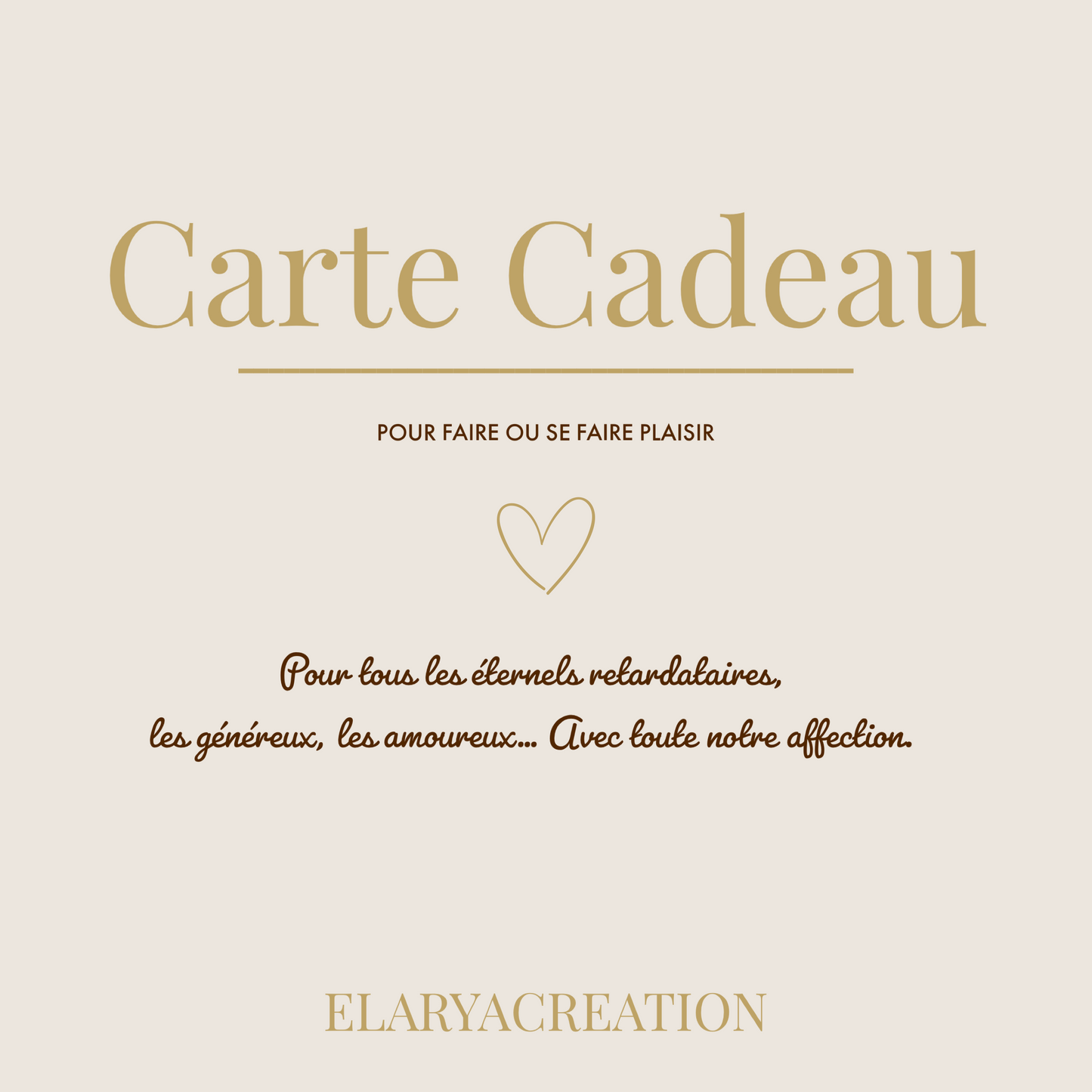 Carte Cadeau ELARYACREATION